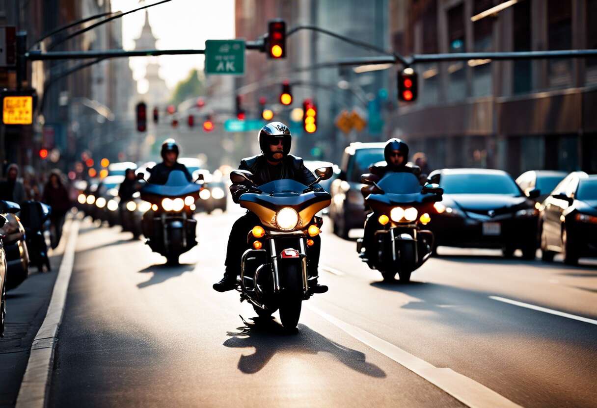 Circulation en interfile pour les motards : législation actuelle