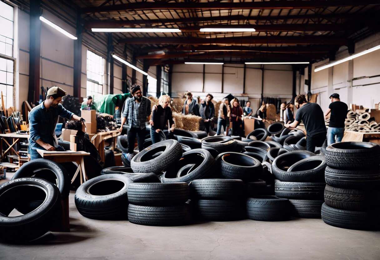 Recyclage créatif : ateliers et communautés pour une seconde vie des pneus moto