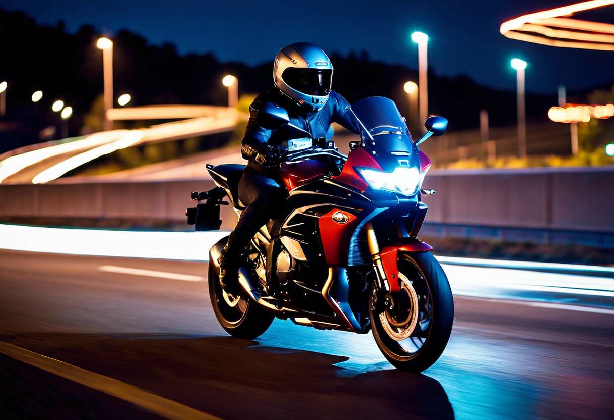 L'importance des systèmes d'éclairage adaptatifs pour la conduite nocturne en moto